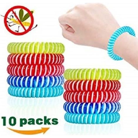 lot de 10pcs bracelets anti moustique EVA bicolour differentes couleurs.100% naturelle.senteur citronelle (1/4)