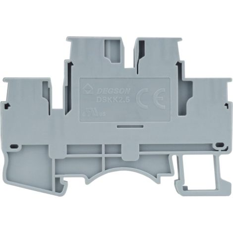 Morsettiera grigia da 2,5 mm² a 2 livelli e 4 fili (1/5)