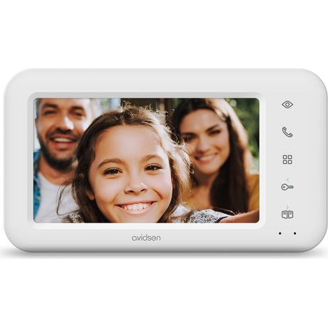 Pantalla adicional compatible con videoportero con cable Élia 2 familias - Avidsen - 112304