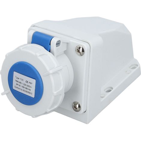 Connecteur d'alimentation industriel IP67, étanche à la poussière, 3 cœurs, 16A, 2P + E, prise montée en Surface, 220 à 250V (1/5)