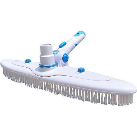 Brosse de nettoyage pour parois et fond de piscine, tête d'aspirateur à succion, poignée réglable, outil de nettoyage anti-algues (1/4)
