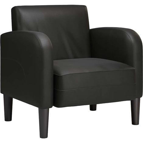 Chaise de canapé avec accoudoirs noir 54 cm similicuir (1/5)