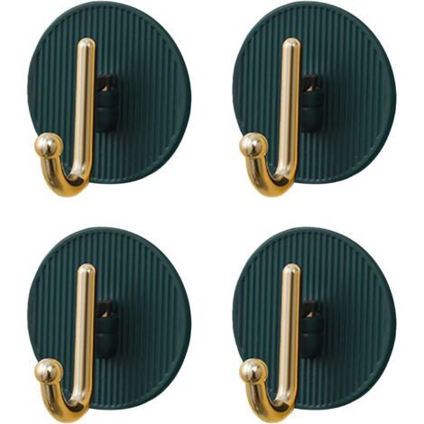 4pcs Accroche Torchon,Patere Salle de Bain,Crochet Mural Adhesif,Accroche Torchon Cuisine,Auto-Adhesif sans Percer Hook pour Cuisine (1/2)
