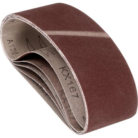 5 Pcs Bandes Abrasives 64mm x 356mm 120 Grain Pour Ponceuse À Bande (1/5)