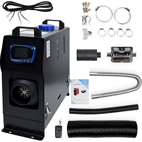 Dieselheizung 12V Standheizung Diesel Lufterhitzer 8KW Air Diesel Heizung mit LCD-Bildschirm & Fernbedienung & Griffschalter Luft Dieselheizung für Auto LKW Wohnmobil Bus (Typ A, Schwarz) NAIZY (1/5)