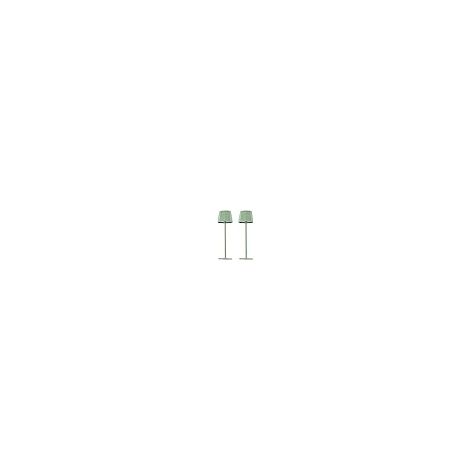 Lot de 2 lampes de bureau LED dimmables, sans fil, rechargeables, couleur chaude 3000 K, adaptées à une utilisation intérieure et extérieure, avec USB-C, aluminium, étanche IP54, noir [niveau énergéti (1/5)
