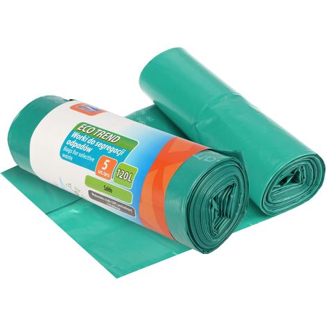 Bolsas de separación de residuos ECO trend de vidrio verde 120 l 5 unidades.