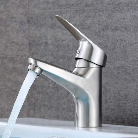 Mitigeur pour vasque - inox 304 - surélevé - monocommande (1/4)