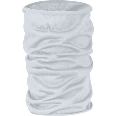 Braga de cuello tejido fino de punto liso 100% poliéster RUNNER Adulto Blanco