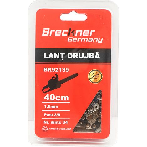 Catena per motosega passo 3/8, 34 denti, 1,6 mm, lunghezza 40 cm Breckner Germany (1/5)