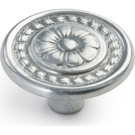 Pomo para Mueble  Estilo Clásico  Fabricado en Zamak  Acabado en Metal Pulido  Medidas 303018 mm  Sistema de Fijación Atornillado  Incluye Tornillos M4  2 Unidades -