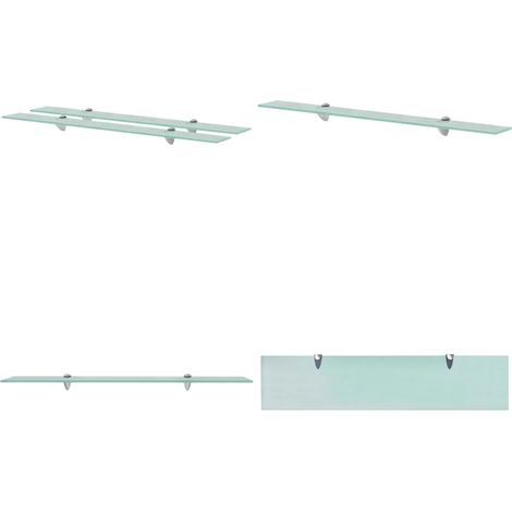 Schweberegale 2 Stk. Glas 90x20 cm 8 mm - Wandregal - Glasregal - Badezimmerregal - Dekoratives Regal - Modernes Regal - Home & Living (1/5)