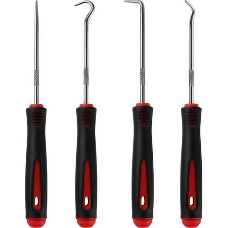 4 Pieces 16.5 cm Precision Spikes and Hooks, Oil Seal Hooks, Needle Hooks and Disassembly, for Removing Oil Seal, O-Ring, Rubber (1/5)