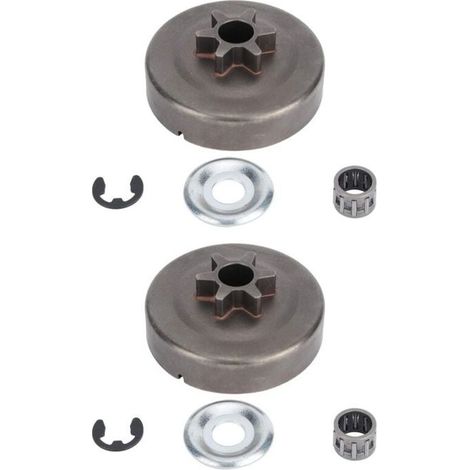 Jeu de 2 pignons de tambour d'embrayage pour tronçonneuses STIHL 017/018/021/023/025 MS170-MS250 (1/5)