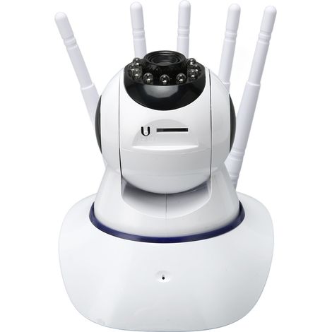 Caméra de sécurité intelligente Wi-Fi pour la maison, vision nocturne HD, rotation à 360°, 5 antennes, pour une utilisation intérieure. (1/5)