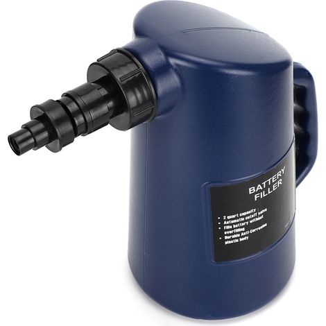 Bidon de remplissage 2L pour batterie plomb-acide, outil de recharge liquide auto, pichet à acide pour voiture, entretien cycle profond, réservoir doseur 180ml. (1/5)
