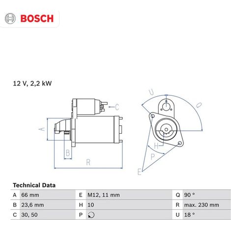Démarreur BOSCH 0 986 025 400 PORSCHE 057911021 059 911 021 B 059 911 021 C