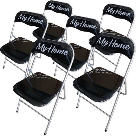 SET 6 SEDIE MAURY'S MY HOME IN COLORE NERO (1/4)