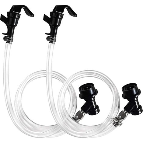Ensemble de conduite de bière Lock - Robinet Picnic à bille verrouillable - Accessoire pour fût distributeur - 1,5 m - 2 pièce (1/5)