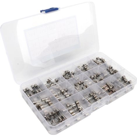 Packung mit 150 Glassicherungen, 0,1 A–30 A, 15 Typen, 5 x 20 mm, elektrisches Schutzset (1/5)