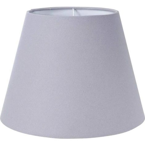 [NEUWERTIG] B-Ware Pr Home Schirm Lampenschirm Meja Baumwolle Grau E27 Ringhalterung ø25cm X 18,5cm