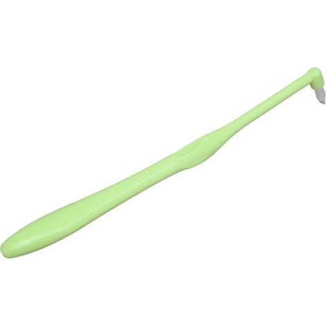 Brosse à dents spéciale appareils dentaires - Nettoyage optimal bagues et attaches - Vert (1/5)