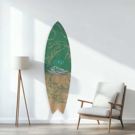 Planche de surf décorative Ride the wave (1/4)