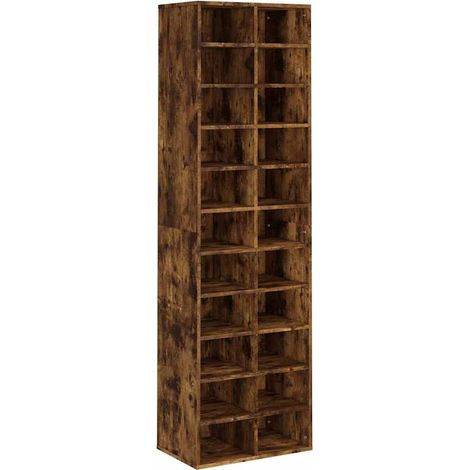 Schuhregal Räuchereiche 54x34x183 cm Holzwerkstoff vidaXL