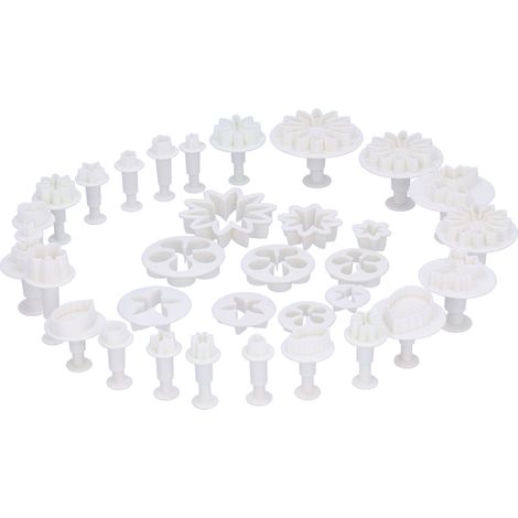 47-teiliges Backset, Blumen-Ausstechformen für Kekse und Plätzchen, Kuchenform, Küchendekorationszubehör (1/5)