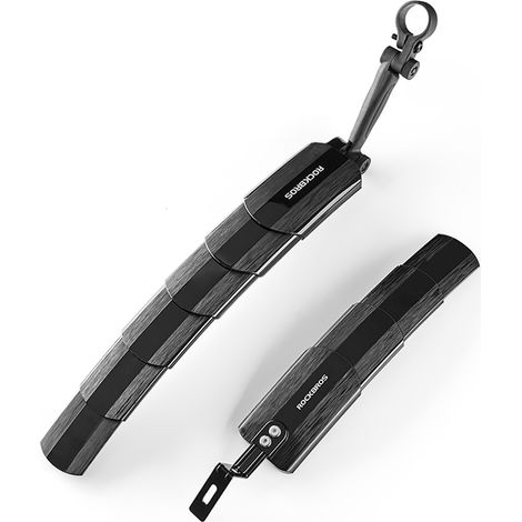 Juego de guardabarros telesc贸picos plegables para bicicleta - Negro (1/5)