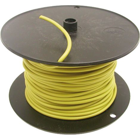 Cavo giallo, cablaggio elettrico unipolare, sezione 2,5 mm², lunghezza 50 m.