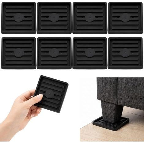 pezzi di cuscinetti antiscivolo quadrati per mobili, cuscinetti in gomma per mobili, protezioni antiscivolo per pavimenti, sottobicchieri per mobili, cuscinetti per mobili per letto, armadio, divano, (1/5)