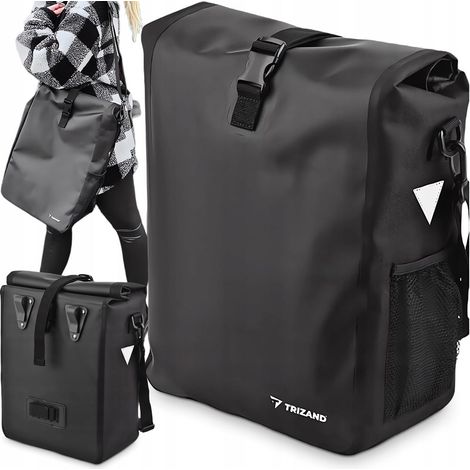 Elegante alforja para maletero de bicicleta (15-20 l): impermeable y espaciosa. (1/2)