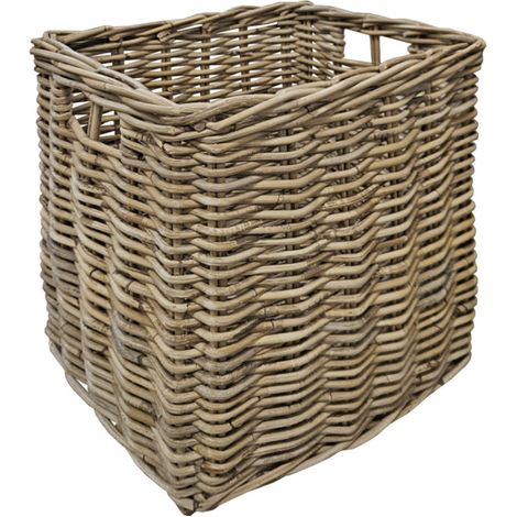 Grand panier H. 42 cm en kubu naturel tressé - ANAYA