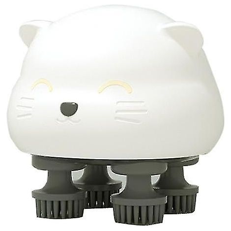 Masseur multifonctionnel portable mini électrique en silicone étanche pour la tête (rose)