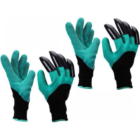 YMYNY 2 paires de gants de jardinage, gants de travail anti-épines pour creuser et planter des cactus roses en pépinière, gants de jardinage avec griffes (griffe droite) (1/5)