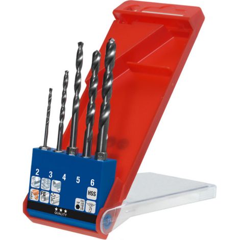 Juego de 5 brocas HSS-G de 2-6MM KWB (1/4)