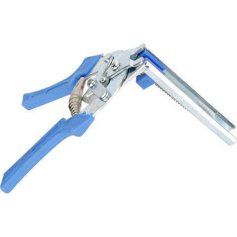 Pince multifonctionnelle en acier inoxydable en forme de M pour cages à lapins et autres animaux (bleue) (1/5)