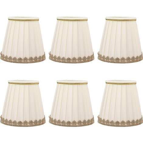 Lot 6 abat-jour lustre / lampe table – tissus – petit – usage domestique (1/5)