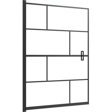 Maison Exclusive - Mampara de ducha ESG negro 100x140 cm (1/5)