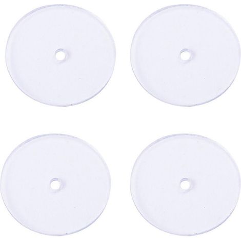 80 embouts de sécurité transparents pour boucles d'oreilles, coussinets de protection pour boucles d'oreilles-1X1CM-Transparent