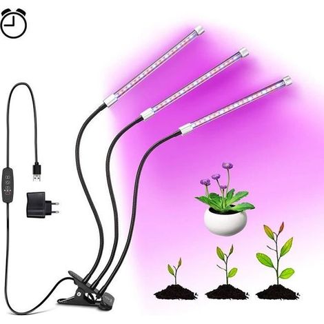 Lampe de Plante - Marque - Modèle - 27W - 57 LEDs - Cou de Cygne Flexible 360°-Ywey (1/4)