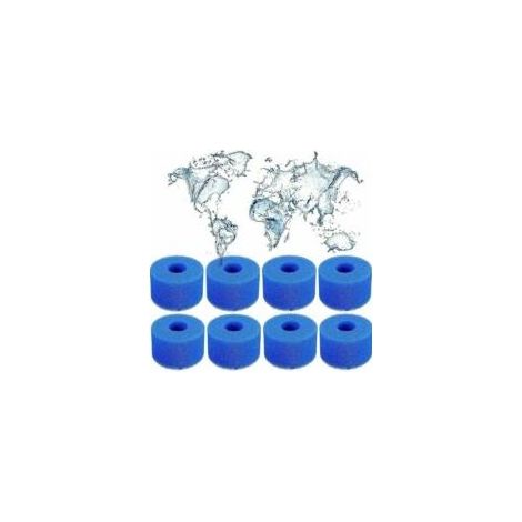 Filtre en mousse réutilisable Intex S1 (8 pièces) pour piscine, aquarium et spa - Crezuo (1/4)
