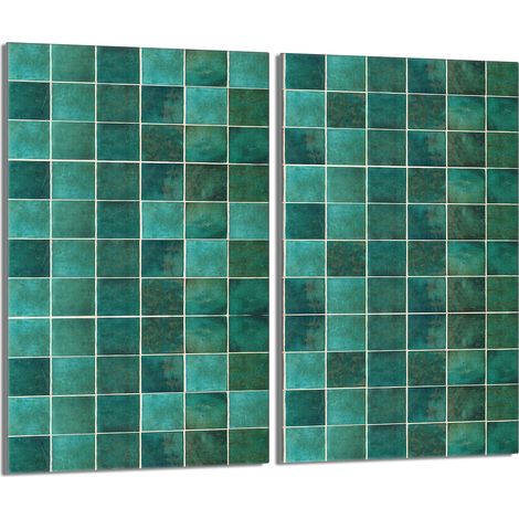 Plaque de protection en verre pour poêle 2x30x52 Vert (1/5)