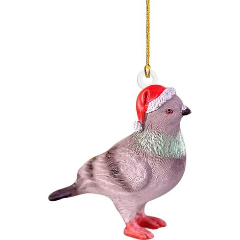 Ornement De Noël Hamster - Chapeau De Père Noël Et Bonbon - Verre Et Acrylique - 7,6 Cm - Pour Arbre À Noël, Guirlande Ou Intérieur De Voiture - 1 Pièce (1/5)