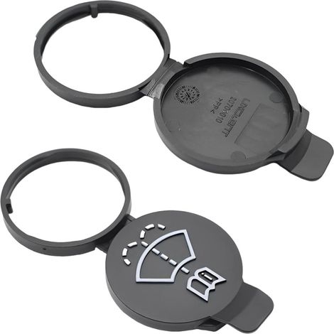 Lot de 2 couvercles pour réservoir de lave-glace, bouchon universel pour réservoir de lave-glace, bouchon de réservoir, récipient de liquide lave-glace, bouchon de réservoir, compatible avec la plupar