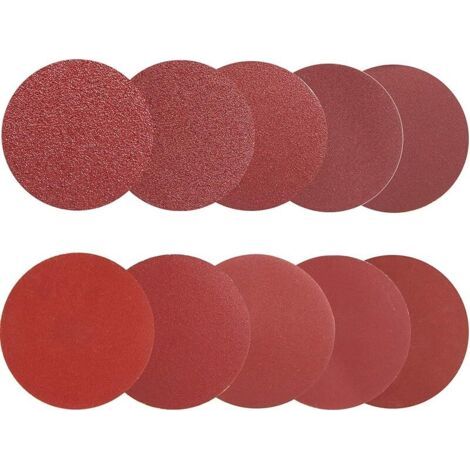 Pair 100 PCS 75mm Disque de Ponçage, Disque Abrasif, Papier Sablé de 40/80/100/180/240/320/400/800/1200/2000 (10 Disques par Taille de Grain) (1/5)