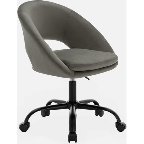 Silla de oficina de terciopelo con ruedas