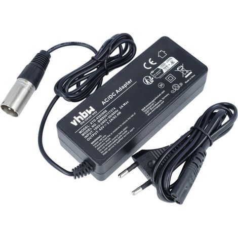 vhbw cargador compatible con 36V bicicletas eléctricas  Para baterías Li-Ion de 36 V 100 W (1/5)