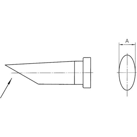 Weller LT-BB punta para soldador punta biselada 2.4 mm